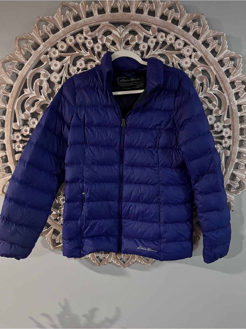 Eddie Bauer Woman’s Navy Blue Packable Down Jacket